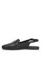 Elit My-217 Women's Genuine Leather Flat Sandals Black - 4