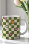 Flower Pattern 330ml Printed White Ceramic Mug Cup - 3