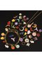 Random 100pcs 30/60/100pcs Random Mix Different Animal Moon Fruits Heart Drip Oil Pendant Jewelry Ma - 4