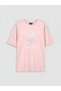 Lcw Kids Pink Crew Neck Printed Girls' T-Shirt
