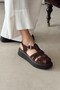 Parma Brown Genuine Leather Sandals - 2