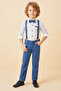 Boy's 4-Piece Suit Set (Pants+Shirt+Suspender Belt+Bow Tie) 12660