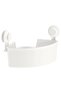Plastic Shower Basket with Suction Cup 30X20X17 cm Corner Bathroom Organizer Shelf White Shower Shelf 005665 - 2
