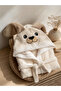 Boy's Hooded Bathrobe with Ears – 100% Cotton Soft Textured Belted Children's Bathrobe - 5