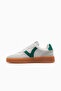 Elsa women's leather sneaker shoes 26y 121230058 green - 2