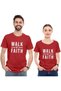 Unisex Printed T-Shirt (Walk By Faith)| Round Neck Regular Fit T-shirt