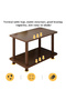 Coffee table,Tea Table,End Table 60x30x53cm,Wood Sofa Table,Modern Minimalist Bedside Table with Storage Shelf,Rounded Corners,Coffee Table for Small Space,Bedroom, Living Room,Balcony - 7
