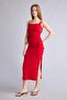 Bodycon Body-Hugging Square Neck Strappy Maxi Dress H6454Ax26Sm - 2