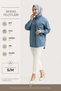 5820 - Stylish, Comfortable, Slim Denim Women's Shirt with Stone Detail - 2