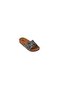 Black Sparkling Platform Slippers with Pearl Detail