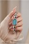 Women's Steel Watch Silver Color Blue Dial Oval Case Vintage Old Money Luxury Elegant Stylish Women's Wristwatch Stone Detailed |   Limited Edition 2026 - 3