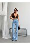 Women's Light Blue High Waist Spanish Flare Jeans - Fit Cut Flare Denim - 4
