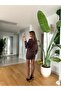 Off-Shoulder Modal Dress - Brown - 3