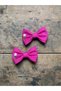 Pink Flower Embroidery Double Clip Buckle