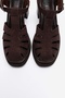 Rovena Brown Suede Platform Block Heeled Women's Sandals - 2