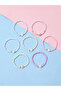Pack of 7 - Pastel Beaded Heart Bracelet - 4