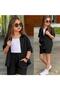 Girl's Black Muslin Shorts Set – Summer Comfortable & Stylish Combination 5001S - 2