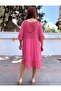 Back Guipure Dress Pink - 4