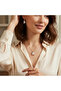 Gold Color Baget Stone Star Detail Lacquer Plated Necklace Earring Set