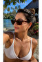 Rovena Leopard Pattern Rectangular Sunglasses with Uv400 Protection Retro Model