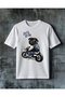 Lets Ride Motorcycle Kopek Printed Oversize T-Shirt