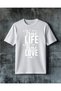 Letter t Drawing Printed Oversize T-Shirt