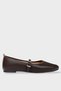 Banded Belted Lightweight Comfortable Stylish Business Office Daily Women's Flats Brown - 3