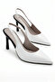 Women's Special Design Thin Heeled Double Color Stiletto Pointed Toe Heeled Shoes with Elastic Band - 4