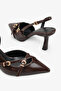 Recca Women's Heeled Shoes - Brown Crocodile - 5