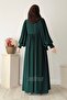 Asya Balloon Sleeve Dress Emerald Green - 5