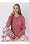 Women's Plaid S-Xl Pajama Set - Orange - 2