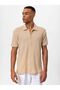 Polo neck knitted short sleeve men's shirt - 3