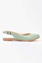 Women's Misty Water Green Open Back Pointed Toe Casual Ballet Flats - 2