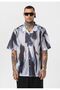 Patterned Ribbed Oversize Shirt - 6