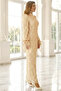 Bow Detailed Sequin and Payet Hijab Evening Dress Tbsahn256 - 5