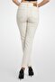 Women Slim Mom Fit Solid Stretchable Jeans, Off White - 4