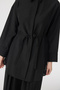 Belted Shirt Collar Relaxed Fit Black Suit 1829 - 6