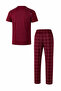 Men's Comfortable Fit Round Neck Short Sleeve Cotton Pajama Set 9055 - 3