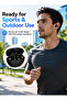 Open Ear Wireless Earbuds with Ear Hooks, Touch Control, Dual Channel Bluetooth Earphones, 10m Range, IPX4 Splash Resistant, 400mAh Charging Case for Sports, Calls & Travel - 6