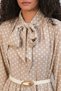 Women's Belted Polka Dot Hijab Dress 2613 - Beige - 6