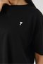 Black Women's Oversize Boxy T-Shirt Crew Neck Comfortable Fit T-Shirt - 5