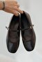 Cordova Leather Ballerinas with Top Belt in Brown - 4
