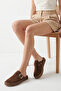 Luensi Women's Slippers - Brown Suede - 6
