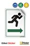 Exit Exıt Isg Warning Sign Sticker 50X70 cm
