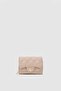 Coco Embroidery Detailed Zippered Women's Wallet Beige - 2
