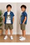 Boy's linen shirt, t-shirt, and cap 3-piece set - 2