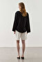 Flowy Tencel Blouse Black - 8