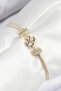 Brass Zircon Stone Clover Model Gold Color Women's Bracelet 5886 - Eterna3603-9320