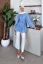 Hesna Balon Sleeve Tunic Blue - 4