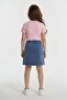 Powder Ballerina Patterned Badili Jean Skirt Girls' 2-Piece Set 24566 - 6